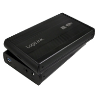 3,5" Gehäuse extern LogiLink SATA / USB3.0 / ALU schwarz 