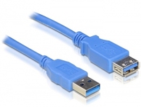 USB3.0 Verlängerungs-Kabel, A-Stecker auf A-Buchse 1,0 Meter , blau 