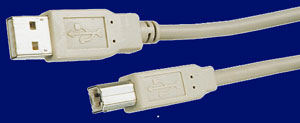 USB 2.0 Kabel, A- auf B-Stecker 1,0 Meter 