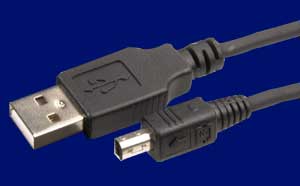 USB 2.0 Kabel, A- auf Mini B-Stecker 4-pol., 1.8 Meter 