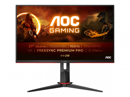 27" 68,6cm AOC Gaming 27G2SAE/BK, 1ms, 350cd/m², 165Hz, FreeSync, DisplayPort, 2xHDMI, VGA 