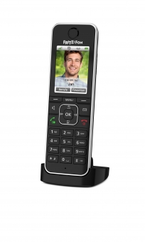 AVM FRITZ!Fon C6 schwarz, schnurloses DECT Komforttelefon 