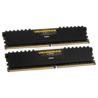 DDR4 16GB 2666MHz CL16 CORSAIR KIT (2x8GB) Vengeance LPX retail , schwarz 
