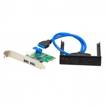 I-TEC USB 3.0 Front Panel inkl. PCI-Express Karte, 2x Extern / 1x Intern 