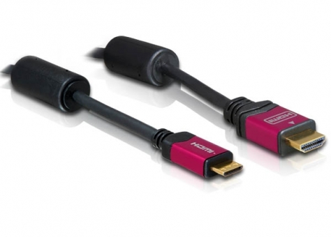 Mini HDMI -> HDMI Kabel mit Ethernet 2,0 Meter ST/ST 