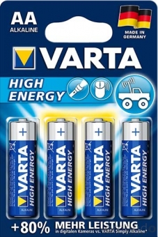 VARTA High Energy Batterie Mignon (AA) 1,5V / 4er Pack 