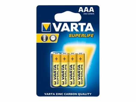 VARTA Superlife Batterie Mignon / Zink-Carbon (AA) 1,5V / 4er Pack 