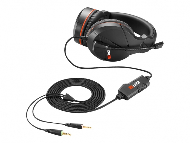 Sharkoon Rush ER3 - Headset - Full-Size - kabelgebunden - Schwarz/Orange 