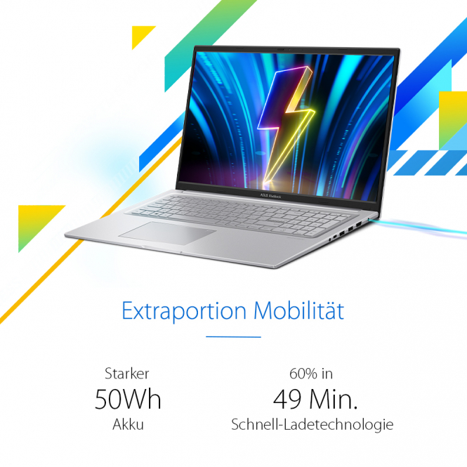17,3" ASUS VivoBook 17 X1704VA-AU836W Intel Core 5 120U 16 GB RAM - 512 GB SSD Windows 11 ,180°-Scharnierdesign 