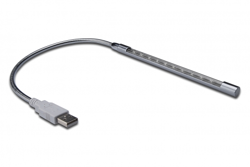 Notebook USB LED Light mit Flexiblem Hals , 10x weisse LED 
